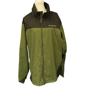 Columbia Men’s Windbreaker Jacket Zipper Front Green Size L